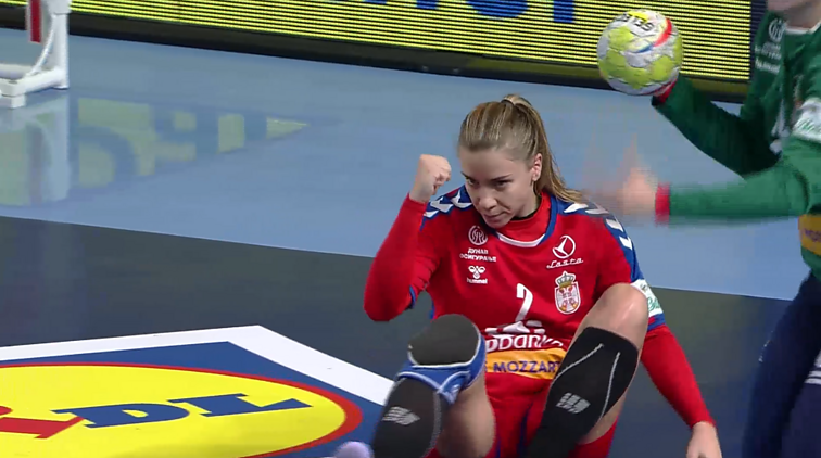 Europos moterų rankinio čempionatas. B grupė. Slovėnija – Serbija