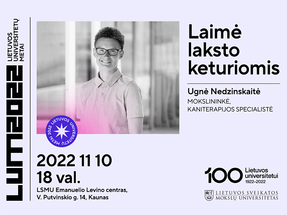 Ugnės Nedzinskaitės paskaita „Laimė laksto keturiomis“