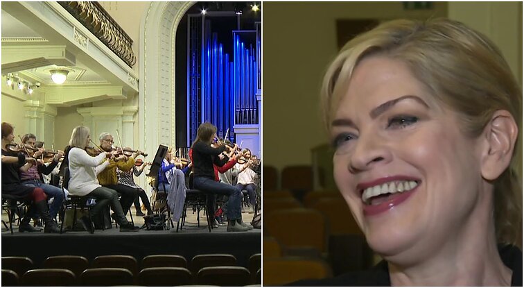 Ukrainietiškų šaknų turinti dirigentė subūrė „Ukrainos laisvės orkestrą“: vietoj ginklo griebiau batutą