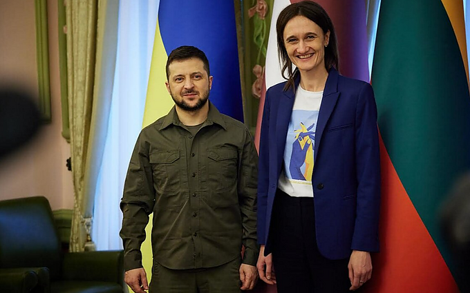 Iš Zelenskio apdovanojimą atsiėmusi Čmilytė-Nielsen: būsime su Ukraina iki jos triumfo