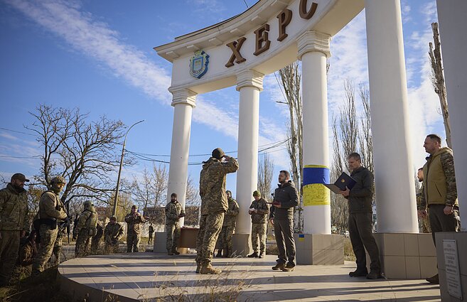 Volodymyras Zelenskis Chersone