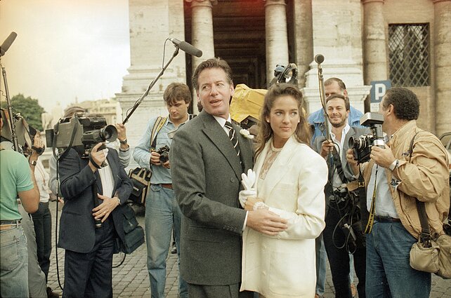 Antroji Calvino Kleino santuoka su Kelly Rector 1986 m.