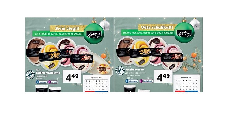 Цена мороженого в литовсвких магазинах LIDL 