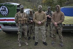 Prie Ukrainos kariuomenės prisijungę čečėnų savanoriai