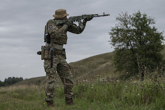 Prie Ukrainos kariuomenės prisijungę čečėnų savanoriai