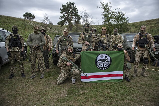 Prie Ukrainos kariuomenės prisijungę čečėnų savanoriai