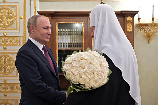 Vladimiras Putinas ir Maskvos patriarchas Kirilas Vladimiras Putinas ir Maskvos patriarchas Kirilas