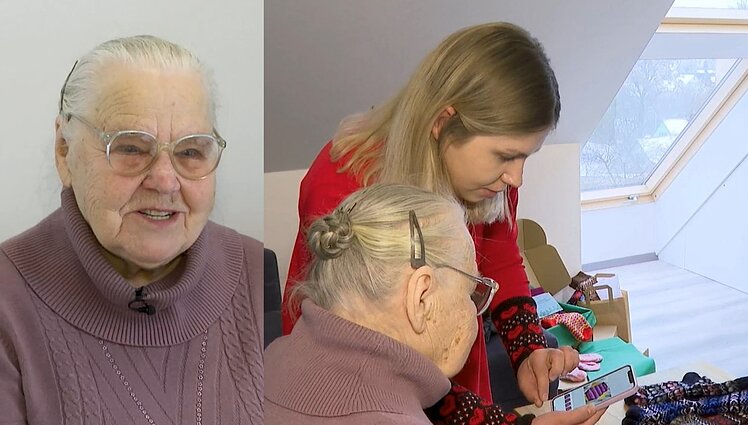 Verslui amžius – ne kliūtis: 90-metė savo mezginiais prekiauja internete, į turgų grįžti neplanuoja