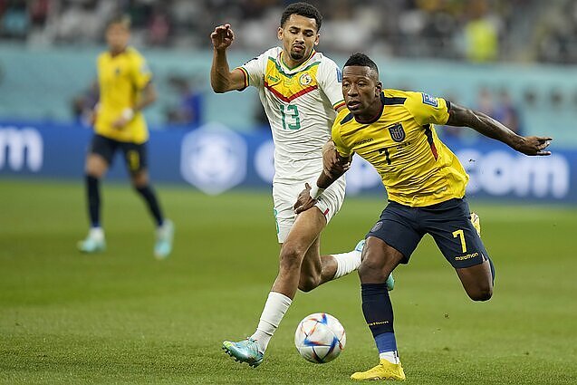 FIFA pasaulio futbolo čempionatas. Įsimintiniausi momentai iš Senegalo ir Ekvadoro susitikimo pirmojo kėlinio
