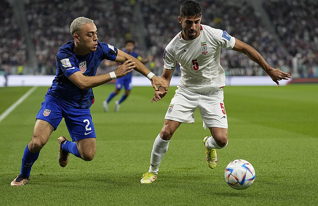 FIFA pasaulio futbolo čempionatas. Įsimintiniausios akimirkos iš JAV ir Irano susitikimo pirmojo kėlinio