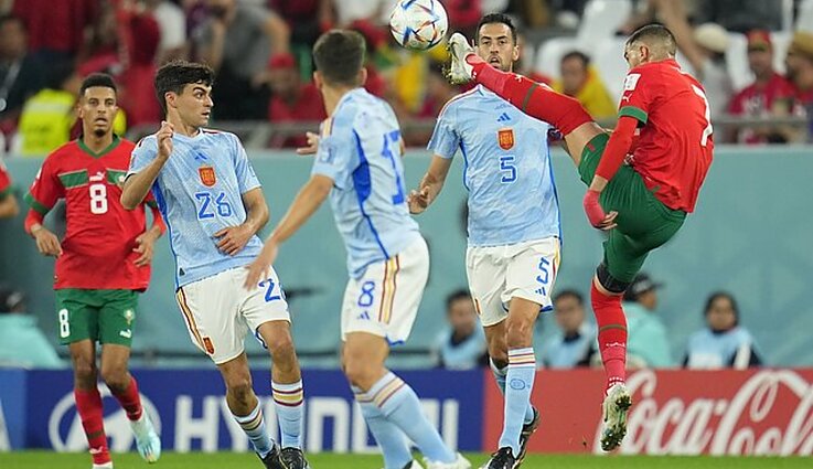 FIFA pasaulio futbolo čempionatas. Įsimintiniausi Maroko ir Ispanijos rungtynių pirmojo kėlinio epizodai