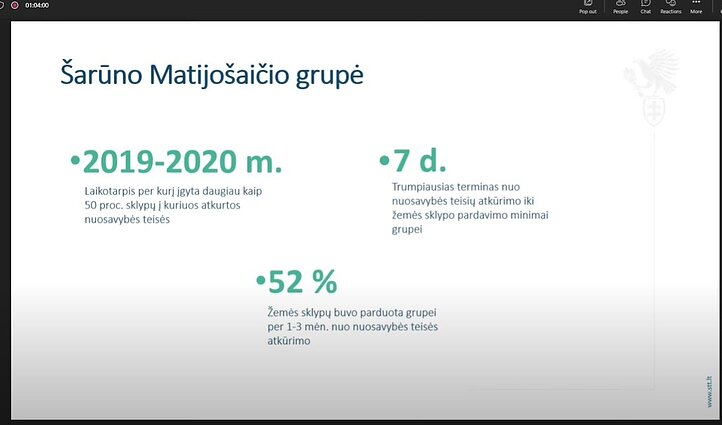 STT pristatymas apie nuosavybės teisių atkūrimo procesus Kauno miesto savivaldybėje