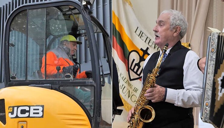 70-ies Algimantas – ekskavatorininkas su saksofonu: bandė būti tik pensininku, bet ilgesys technikai nugalėjo