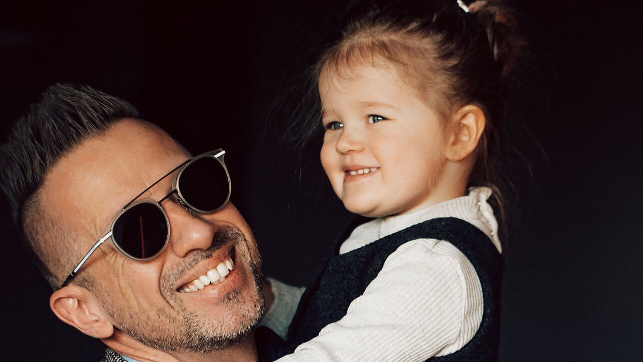 Linas Adomaitis su dukra