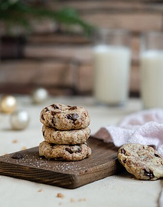 Sausainiai su šokolado gabalėliais