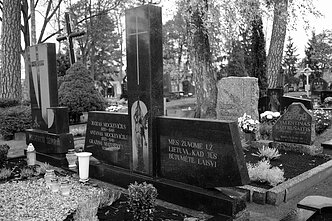 The grave where partisans Antanas Mockevičius-Skydas, his brother Juozas Mockevičius-Drugys and his fiancée Gražina Matusevičiūtė-Snaigė are buried The grave where partisans Antanas Mockevičius-Skydas, his brother Juozas Mockevičius-Drugys and his fiancée Gražina Matusevičiūtė-Snaigė are buried