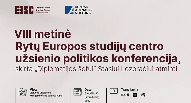 Rytų Europos studijų centro metinė konferencija apie Lietuvos užsienio politiką