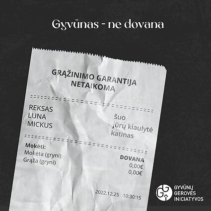 Gyvūnas – ne dovana