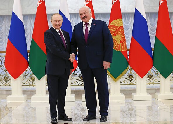 Владимир Путин и Александр Лукашенко