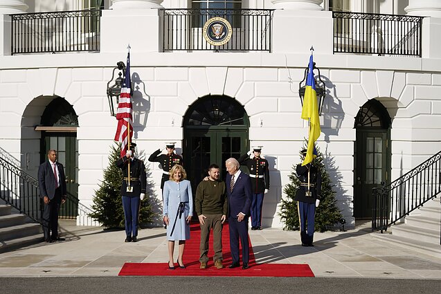 Volodymyras Zelenskis, Joe Bidenas ir Jill Biden