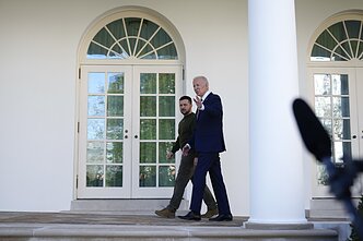 Volodymyras Zelenskis ir Joe Bidenas