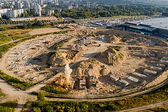 Demolished national stadium in Vilnius