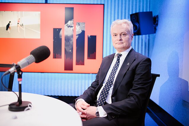 Gitanas Nausėda LRT Radijo studijoje