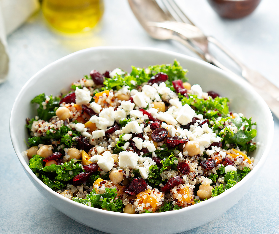 Salotos su batatais ir avinžirniais