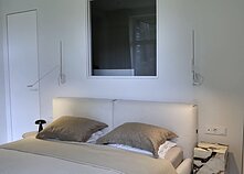 Apšvietimas miegamojo kambaryje Apšvietimas miegamojo kambaryje