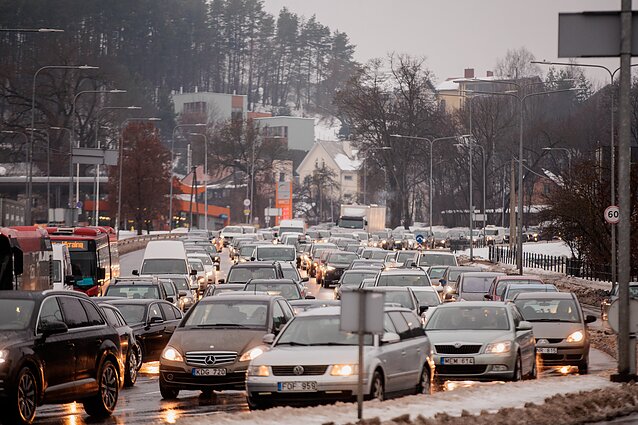 Rush hour in Vilnius