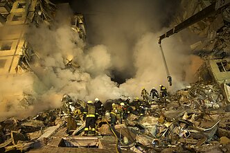 Susprogdintas daugiabutis Dnipre, Rusijos karas prieš Ukrainą.