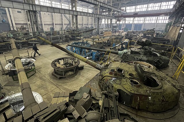 Ukrainos tankų remonto gamykla Charkive prieš invaziją