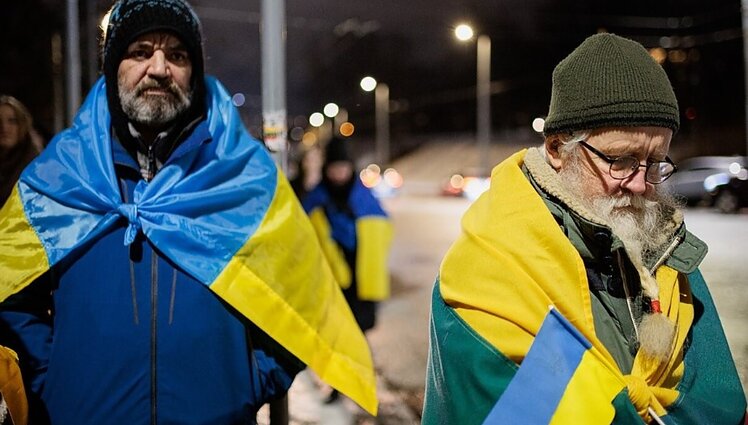 Vilniuje ir Berlyne susibūrę žmonės ragino Ukrainai perduoti tankus