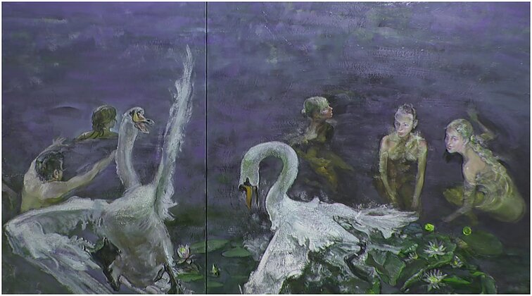 Dailininkų pora sostinėje atidarė parodą „Archeologai“: joje nagrinėjamas melagienų tapsmas tiesa