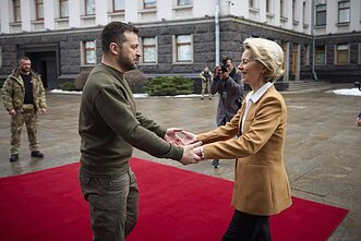 Ursula von der Leyen ir Volodymyras Zelenskis