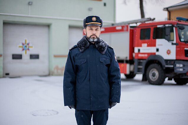 Kėdainių ugniagesiams vadovaujantis Andrius Eidimtas