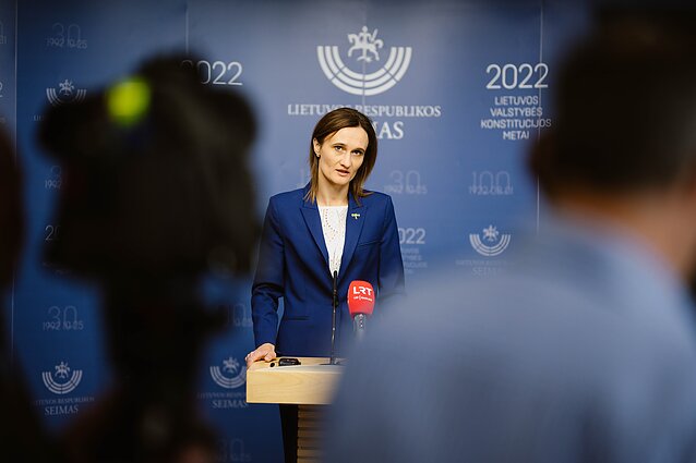 Parliament Speaker Viktorija Čmilytė-Nielsen Parliament Speaker Viktorija Čmilytė-Nielsen