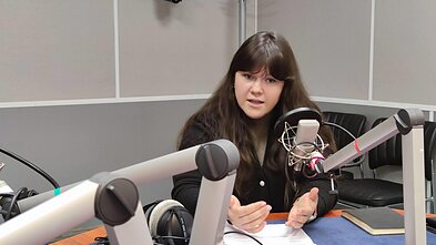 Українська юристка Катерина Латиш у студії Радіо LRT Klasika