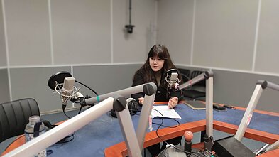 Українська юристка Катерина Латиш у студії Радіо LRT Klasika