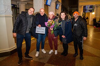 Marius Markevicius ir Rose Namajunas Vilniaus oro uoste