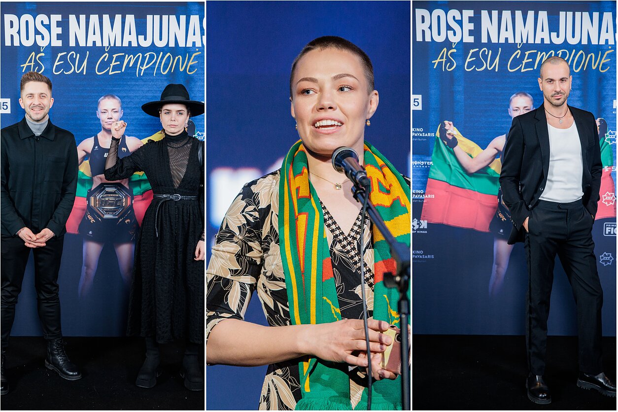 Silvestras Dikčius, Jolita Vaitkutė, Rose Namajunas ir Vaidotas Valiukevičius