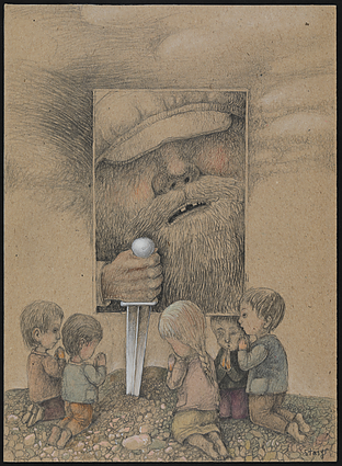 Ilustracja do ballady "Powrót taty"