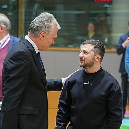 R. Dačkaus/prezidentūros nuotr., Gitanas Nausėda, Volodymyras Zelenskis 