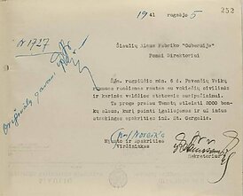 Jono Noreikos pasirašyti dokumentai Jono Noreikos pasirašyti dokumentai