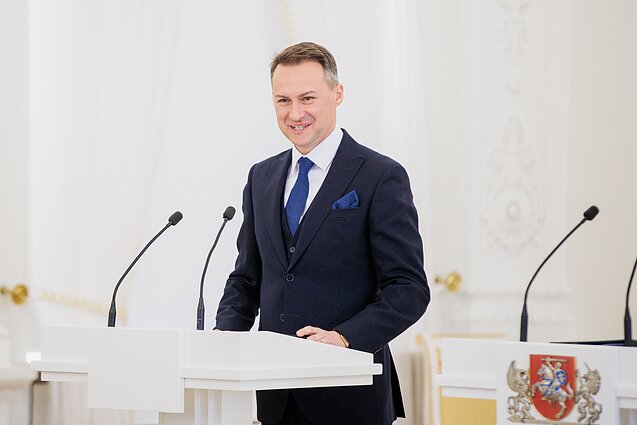 Prezidentūroje įteiktos Nacionalinės premijos. Edgaras Montvidas