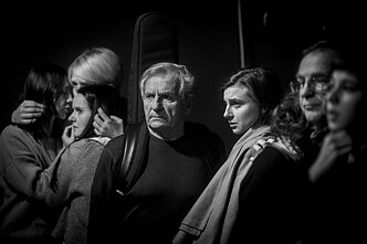 Spektaklio „Barbarai“ repeticijos akimirka 