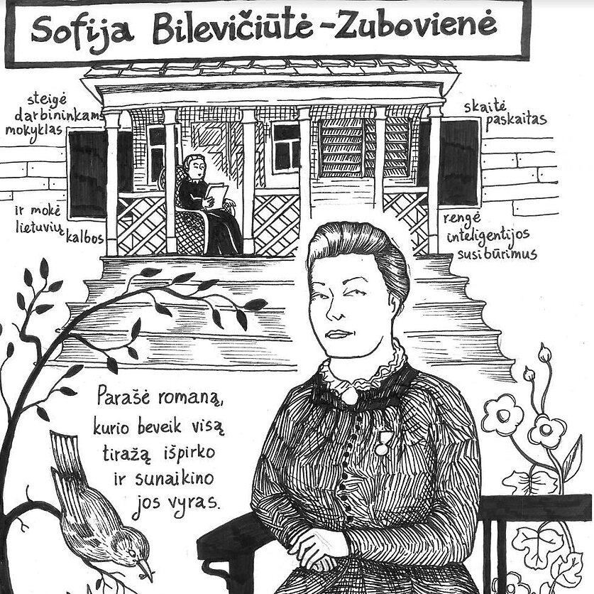 Miglė Anušauskaitės komiksas iš ciklo „Signatarės pirmame plane“.
