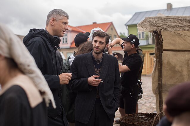 Giedrius Tamoševičius, Donatas Želvys „Poeto“ filmavimo aikštelėje Giedrius Tamoševičius, Donatas Želvys „Poeto“ filmavimo aikštelėje