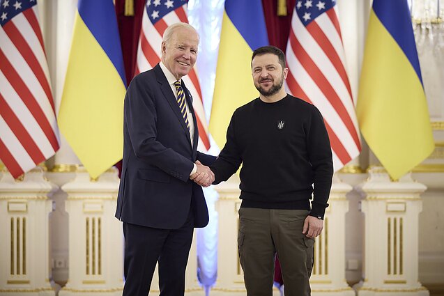 Джо Байден и Владимир Зеленский в Киеве