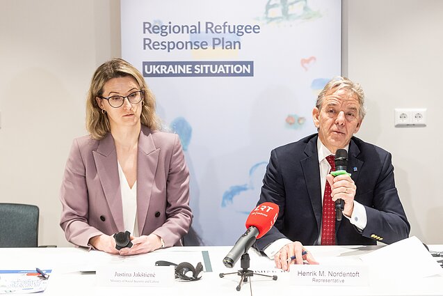 Jungtinių Tautų pabėgėlių agentūros (UNHCR) ir Socialinės apsaugos ir darbo ministerijos Regioninio reagavimo į pabėgėlių situaciją plano dėl padėties Ukrainoje pristatymas Jungtinių Tautų pabėgėlių agentūros (UNHCR) ir Socialinės apsaugos ir darbo ministerijos Regioninio reagavimo į pabėgėlių situaciją plano dėl padėties Ukrainoje pristatymas